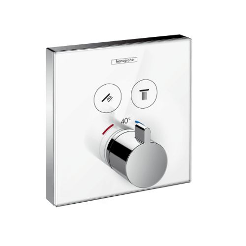 Hansgrohe-HG-Thermostat-Unterputz-ShowerSelect-Glas-2-Verbraucher-weiss-chrom-15738400 gallery number 1